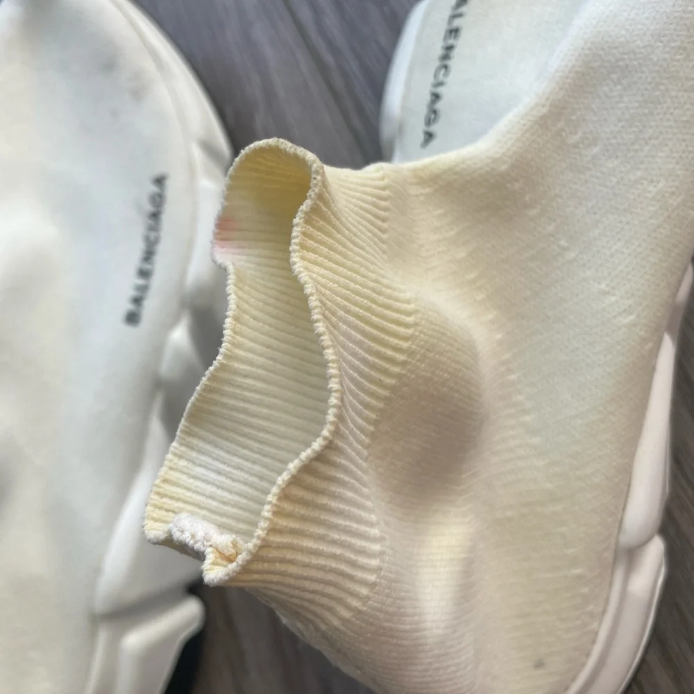 Balenciaga Cream Sock Sneakers - Picture 5 of 7